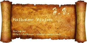 Halbauer Vivien névjegykártya